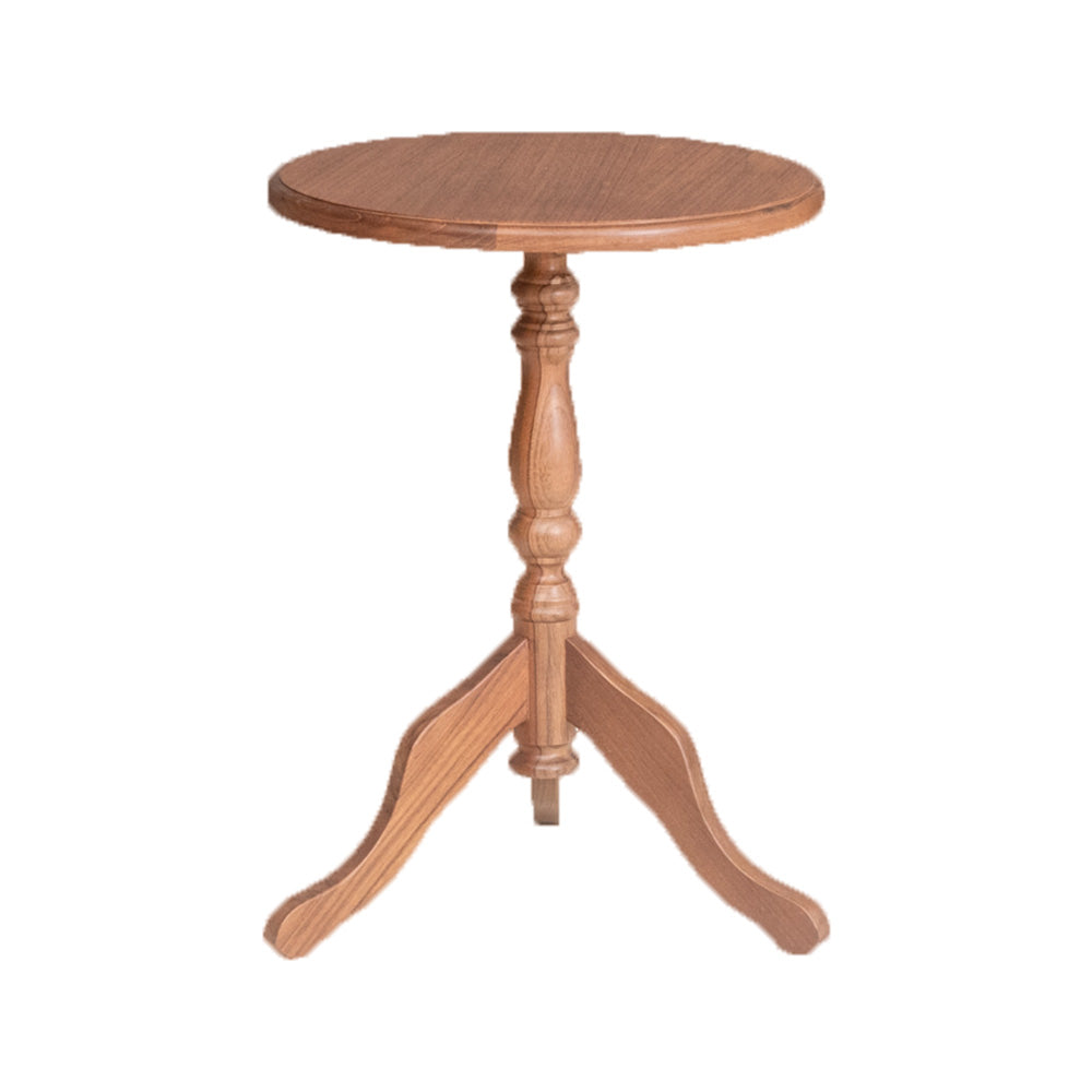 lushroom サイドテーブル チーク 突板 天然木 ブラウン テーブル 円形 